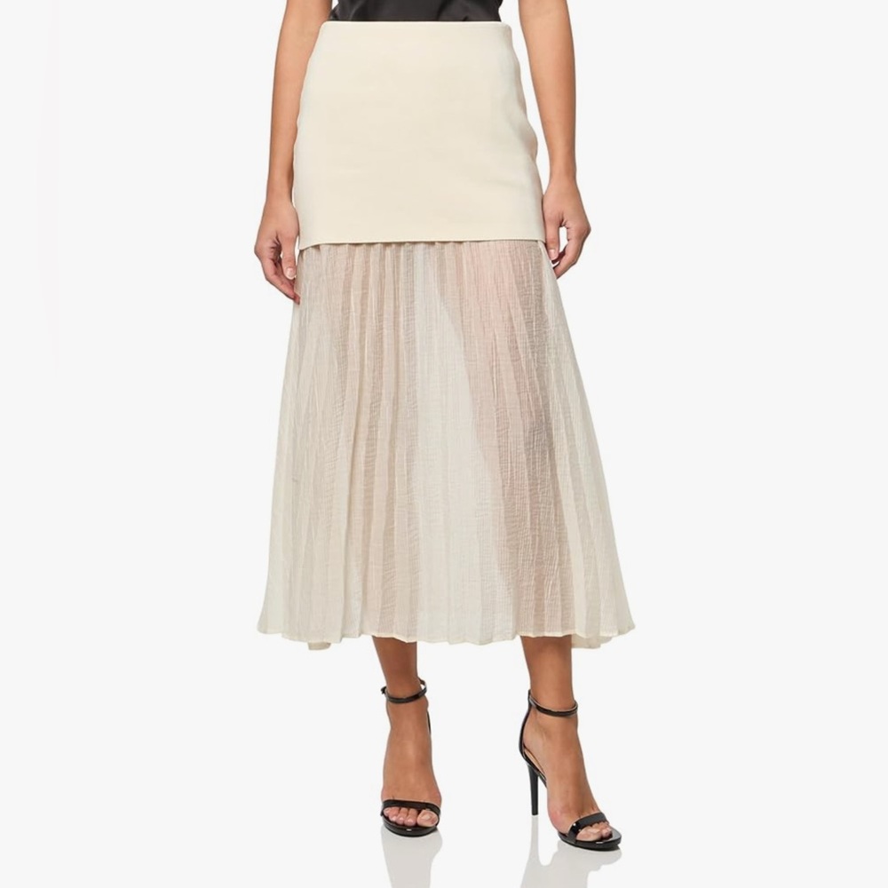 Steve Madden Two Toned Cream Skirt Size Medium